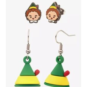 Elf Buddy Earrings Set Holidays‎ Christmas NEW